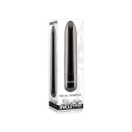 A Black Chrome Rechargeable Bullet Vibrator