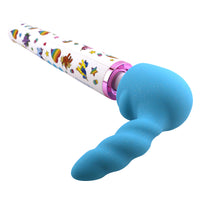 unicorn wand vibrator with unicorn horn insertable dildo