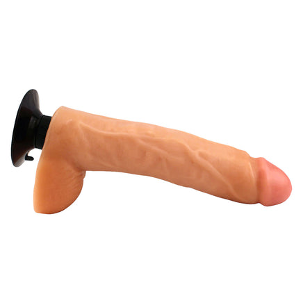 veiny girthy 10 inch white vibrating dildo