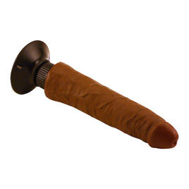King Cock 7" Brown Realistic Dildo Vibrator 