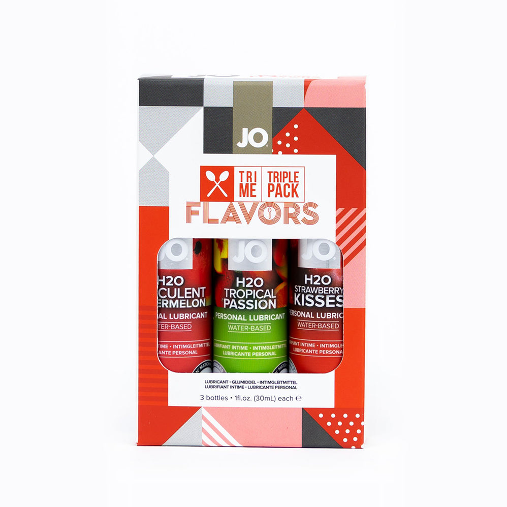 A Flavored Lube Sampler Pack - Watermelon, Tropical, Strawberry at  Vibrators.com
