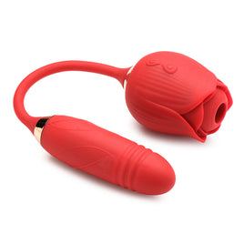 A Suction Rose Toy and Thrusting Vibrator