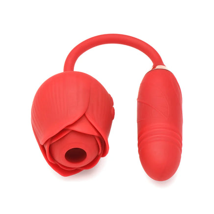 Thrusting and Suction Rose Toy