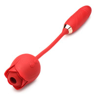 Thrusting and Suction Rose Toy stem