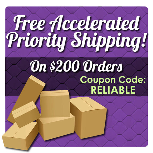 Free Accelerated Priority Shipping for Orders Over $200