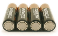 4 AA Duracell Batteries 