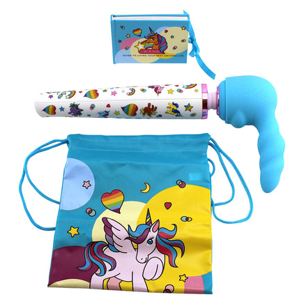Unicorn wand with storage pouch and book