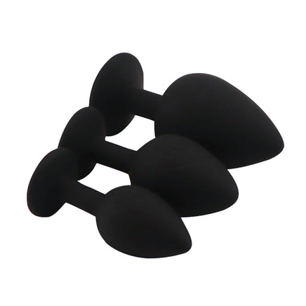 Gemstone Silicone Butt Plug Set at Vibrators dot com 