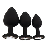 Gemstone Silicone Butt Plug Set at Vibrators dot com 