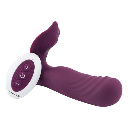 The "Velvet Hammer Vibrator" by Gender X - A Gender Neutral Thrusting Vibrator at Vibrators.com