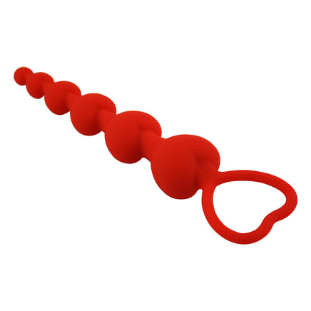 Silicone Heart Anal Beads 