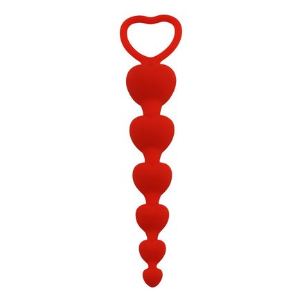 Silicone Heart Anal Beads 